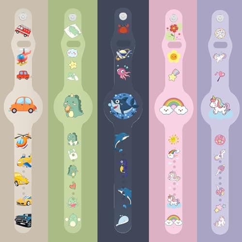 Dingfeiyu Kids Waterproof Bracelet for Airtag, Soft Silicone Wristband Case Cover for Airtag, Lightweight Holder for Apple AirTag Watch Band for Toddler — view 6