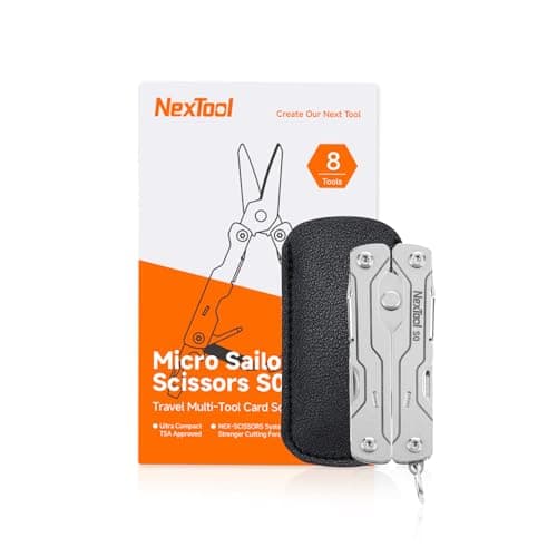NexTool Micro Sailor S0, 8-in-1 Mini Keychain Multitool (Sliver)