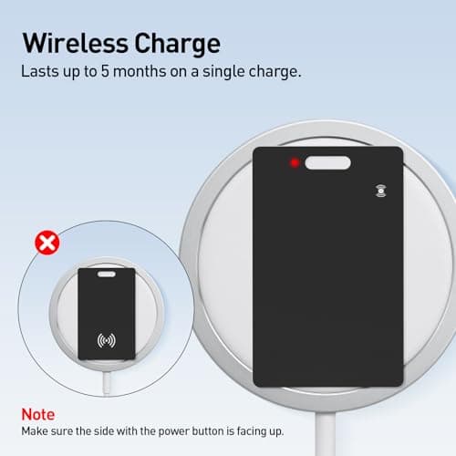 Wallet Tracker Card Android Rechargeable Tracker Tag, Works with Google Find Hub App (Android Only), 1.8mm Ultra Thin, Wireless Charge, IP68 Waterproof, for Wallets/Passports/Keys/Luggage, 2 Pack — view 3