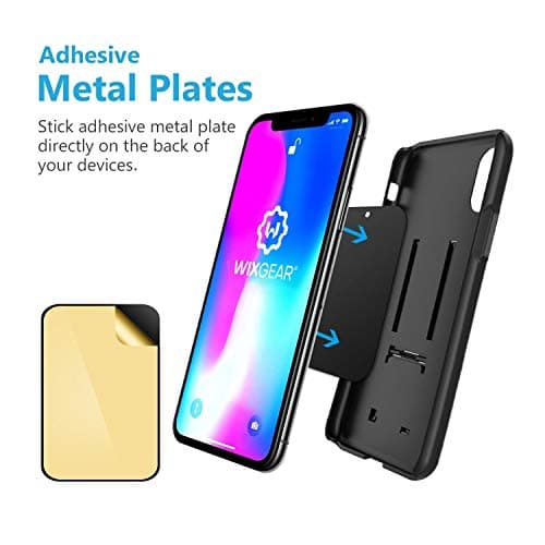 WixGear Magnetic Phone Mount, Universal Stick On Flat Dashboard Magnetic Car Mount Holder, for Cell Phones and Mini Tablets with Fast Swift-snap Technology (Extra Slim) — view 5