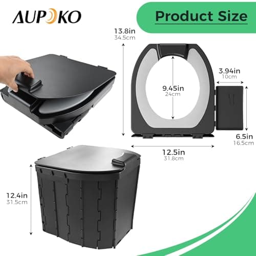 Aupoko Foldable Camping Toilet - Portable Loo for Outdoor Emergency Use — view 5