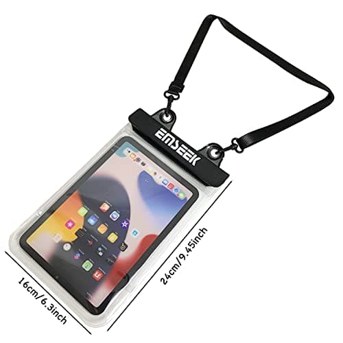 EMSEEK Waterproof Ebook Reader Case Holder Tablet Cover Bag eReader Dry Pouch for Amazon Kindle Paperwhite Oasis Fire 7 Nook Kobo iPad mini Samsung Tab Google Nexus Up to 8.5”(Blue) — view 2