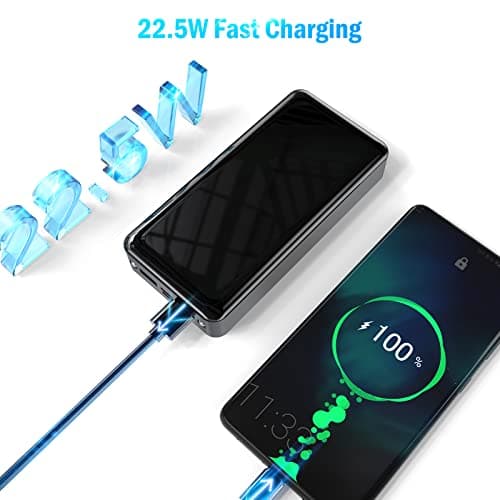 Power Bank Fast Charging 24000mAh, 22.5W QC3.0 PD4.0 Small USB C 4 Ports Portable Charger Battery Pack, Mini Battery Charger Wireless Power Banks for iPhone Samsung Galaxy Pixel — view 2