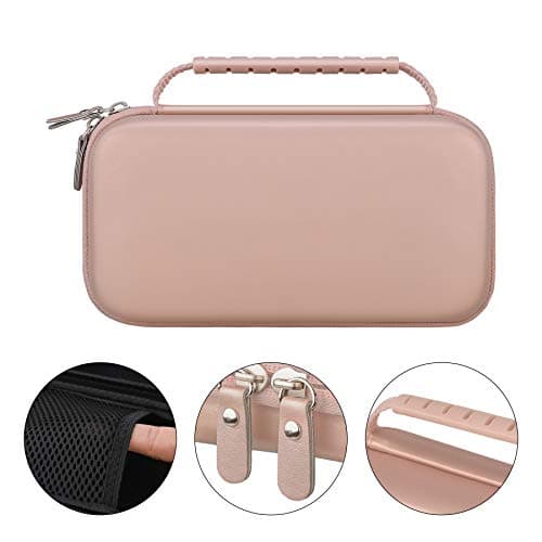 Canboc Carrying Case for Halo Bolt Portable Car Jump Starter 58830/57720/44400 mWh, Halo Bolt ACDC Max 55500 mWh Phone Charger, Mesh Bag for Jumper Cable, AC Wall Charger, Charge,Rose Gold — view 3