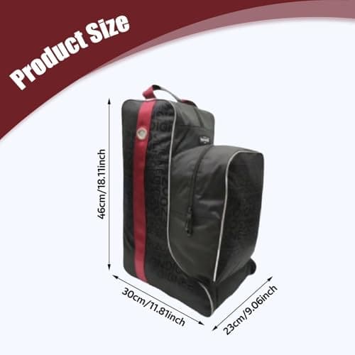 Fenteer Horse Riding Tall Boot Bag, Tall Boots Carry Pouch Organizer Oxford Home Protection Equestrian Pack Equipment Portable Carry Pouch for Sports Shows Trip Shoes,Red — view 2