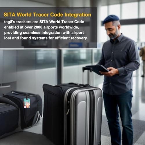 [Pack 2] tag8 New York Smart Bag tag |Trendy Luggage tag ID Fashionable Digital Name tag | Airline Compliant, SITA World Tracer Code Enabled | Travel Gift idea, Collectible — view 5