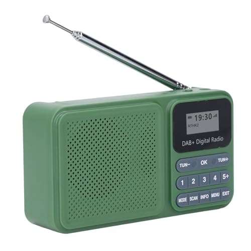 DAB Radio, Solar Powered DAB Radio Supports DAB, DAB+, Digital Radio Portable Speaker with Bluetooth Speaker, 1200mAh Battery