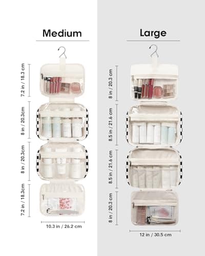 Narwey Checkered Hanging Travel Toiletry Bag for Women Toiletries Wash Bag — view 5