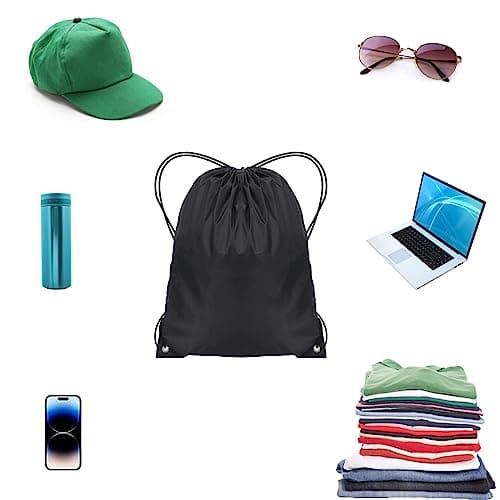 Drawstring Bags Drawstring gym bag Personalised Waterproof Gym Sack with Sports Backpack Large PE Bag Personalised Waterproof Swimming Sack for School Travel Various Activities — view 4
