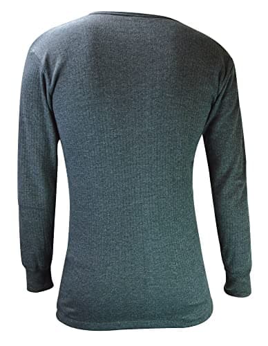HEAT HOLDERS - Mens Winter Warm Cotton Thermal Underwear Long Sleeve Top Vest (Medium (38-40" Chest), Charcoal) — view 4