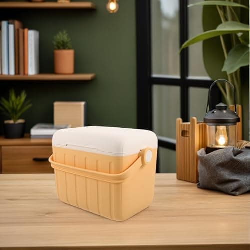 Portable Small Insulated Cooler Box 6l Foam Yellow for Road Trips — view 5