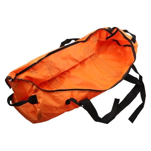 Large Capacity Waterproof Folding Tent Storage Bag Outdoor Camping Hiking Luggage Pack Pouch With Adjustable Strap Front Pocket Handles Oxford Cloth(Orange S) — view 6