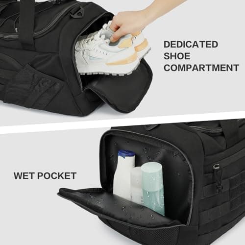 TONRUYN Tactical Gym Bag for Men 45L Sports Duffle Holdall Bags for Travel — view 3