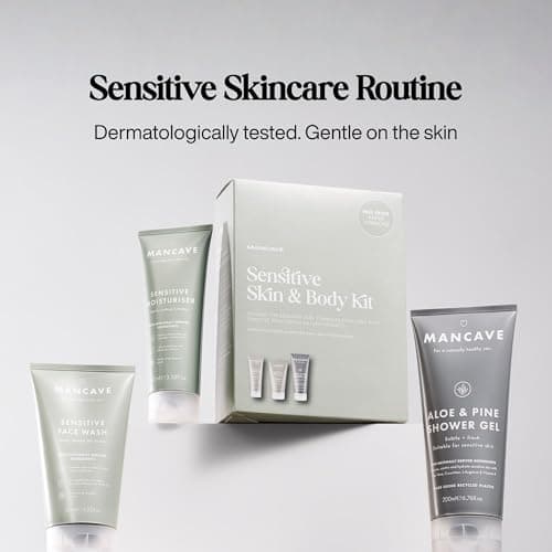 ManCave Sensitive Skin & Body Gift Set for Men, Skincare Gift Set — view 2
