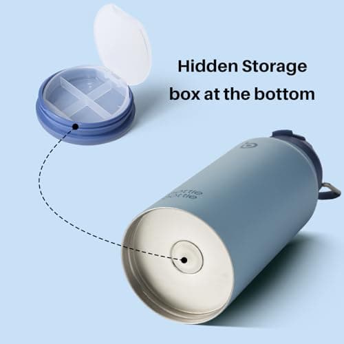 BOTTLE BOTTLE Insulated Water Bottle 950ml Stainless Steel with Straw and Pill Box — view 2