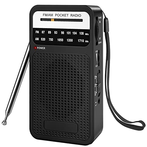 Portable FM AM Radio for Seniors-Easy to Use Battery Operated Pocket Radio