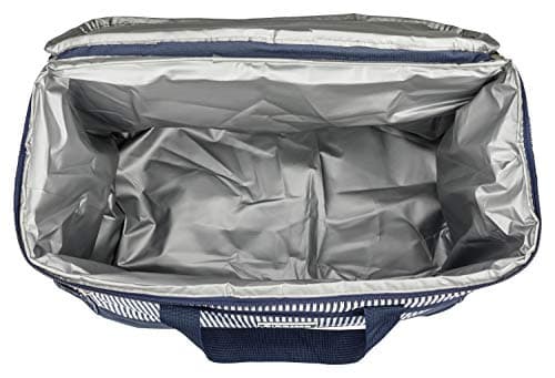 B.PRIME Large 20 litres Insulated Cool Bag - 36 x 26 x 22 cm - Lunch Cooler Bag - Insulated Lunch Bag - Navy Blue/White Striped — view 6