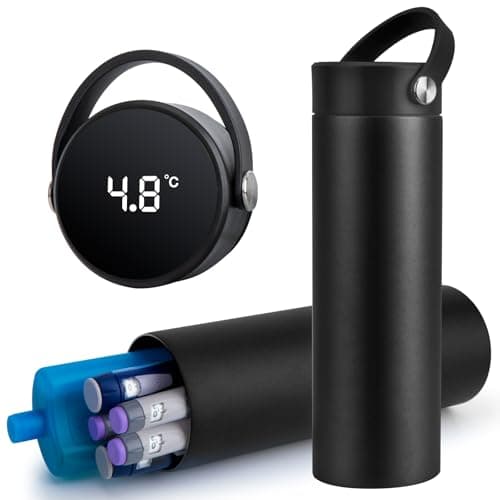 SUNMON Insulin Cooler Travel Case for Flight, Digital Temp Display