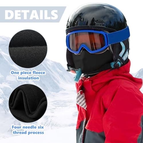 Winter Neck Warmer Snoods for Men Women, Multifunctional Headwear, Neck Gaiter Fleece Bandana Face Covering for Outdoor Sports Motorcycle Skiing Running Cycling — view 3