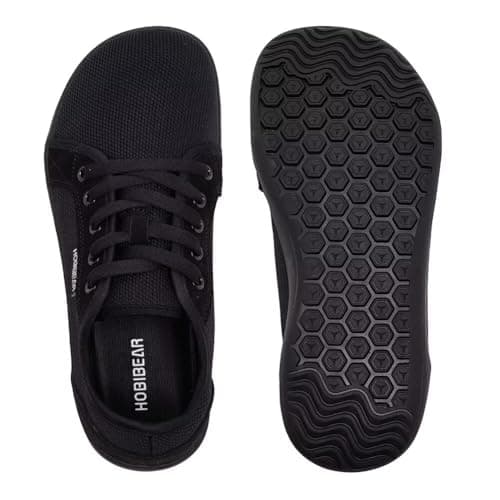 HOBIBEAR Unisex Wide Barefoot Shoes for Men Women Outdoor Trail Running Minimalist Walking Shoes Lightweight and Breathable(All Black,7 UK) — view 6