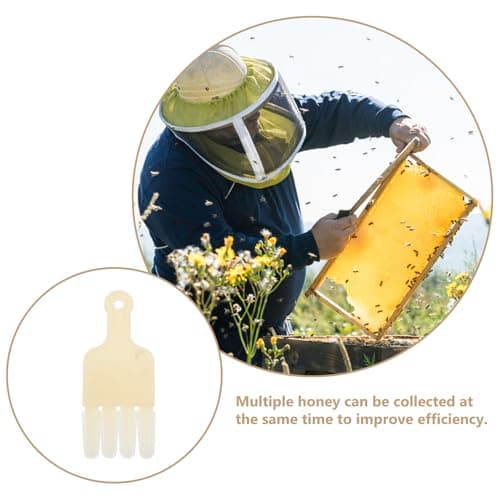 TEHAUX Honey Scrape Pen Royal Jelly Extractor Outdoor Beekeeping Tool White Plastic Multi-row Design Enhances Beekeeping Efficiency — view 4