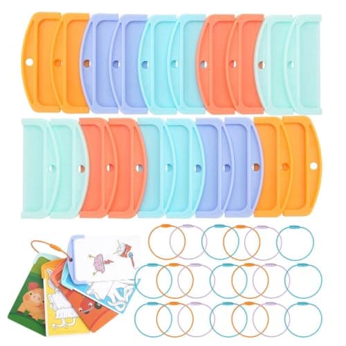 Learning Cards Holder Rings Anti-Loss Easy Categorization Organizer