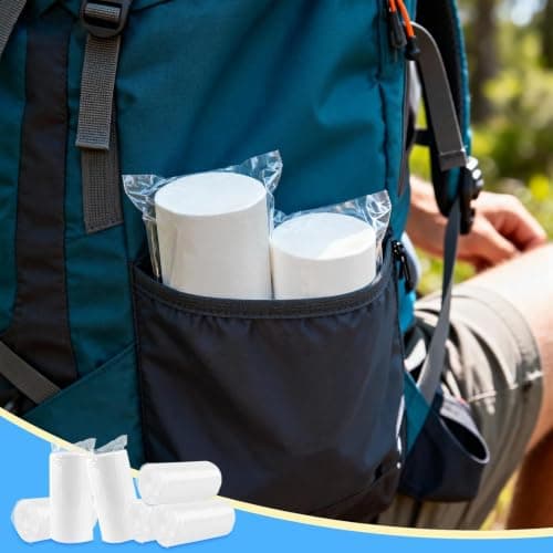 6 Rolls Travel Toilet Tissue Coreless Portable Toilet Tissue - Compact and Soft, Ideal for Camping, Hiking, Travel, and Outdoor Activities — view 6