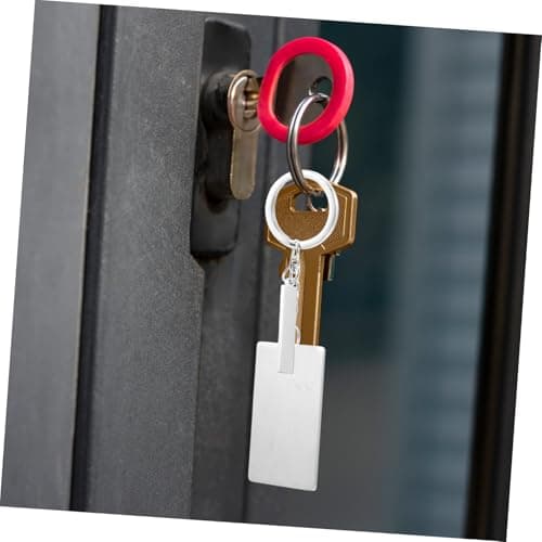 LIOOBO Stainless Steel Keychain Blanks Engravable Rectangular Metal Key Ring for Men Minimalist Key Holder Home Office Travel Accessory — view 6