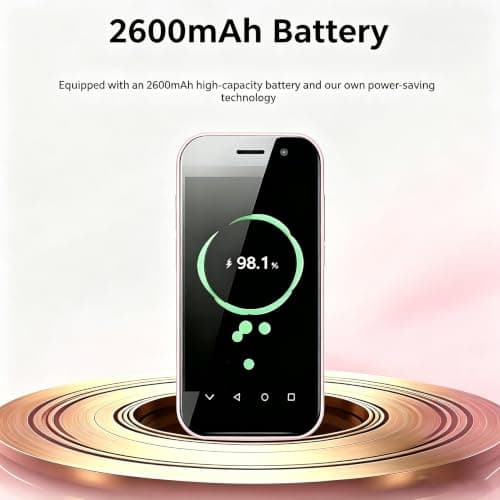 Smartphone unlock, 3.0-inch display screen, Android 12, 4G dual SIM card, 1950mah long battery life, 2MPx+5mMP high-definition camera, Bluetooth/WiFi/facial recognition/OTg/SMS (3GB+32GB Pink) — view 5