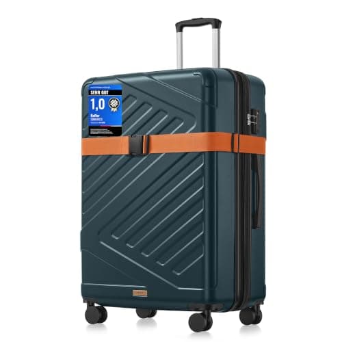 SONGMICS Hard Shell Suitcase, ABS Luggage Trolley with TSA Lock, 28 Inch