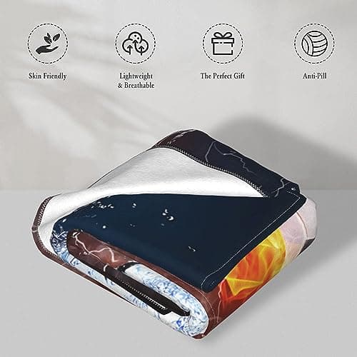 Newhomestyle Football Sports Throw Blanket for Boy & Teens,Soft Lightweight Warm Soccer Flannel Blankets, Cozy All Season Bedding for Bed Couch Bedroom Sofa, 100X125 cm — view 3