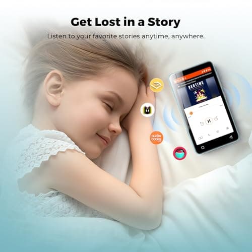 160GB MP3 Player with Bluetooth and WiFi, innioasis Music Player with Spotify,Pandora,Amazon Music,4" Touch Screen Android MP4 MP3 Player for Kids with Libby,Audible,Spotify Kids (White+ Sky-blue) — view 3
