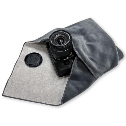 ComfortAce Wrapit.ly™ Magic Protective Wrap Cloth – Self-Adhesive Multi-Purpose Wrap for Camera, Lens, Laptop, Electronics, Travel Gear – Soft, Reusable Protective Wrap Fabric (Grey, 45x45cm)