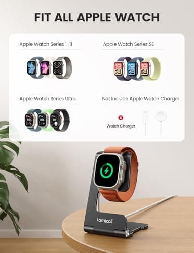 Lamicall Foldable Charger Stand for Apple Watch-[Ultra-Thin]Charging Holder — view 6