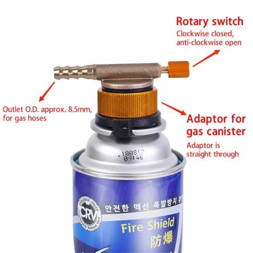 Valve Caps Camping Gas Refill Adapter for Butane Canister, 2 Piece Set — view 5