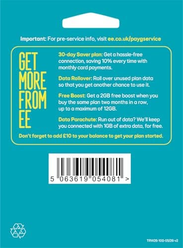 EE 20GB Pay As You Go SIM Card — view 2