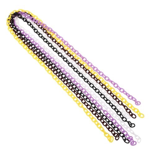 Holibanna 10pcs Plastic Eyeglass Chain Links, 6x8mm Jewellery Making Accessories, Multi Pack for Travel, Versatile Links for Eyewear and Craft Projects