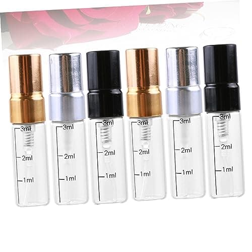 PartyKindom 6 Pack 3ml Glass Scale Spray Bottle for Makeup and Skincare — view 5