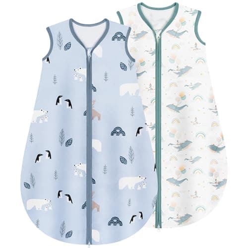Yukkidds Baby Sleeping Bag 0.5 Tog, Summer Sleep Sack 0-6 Months