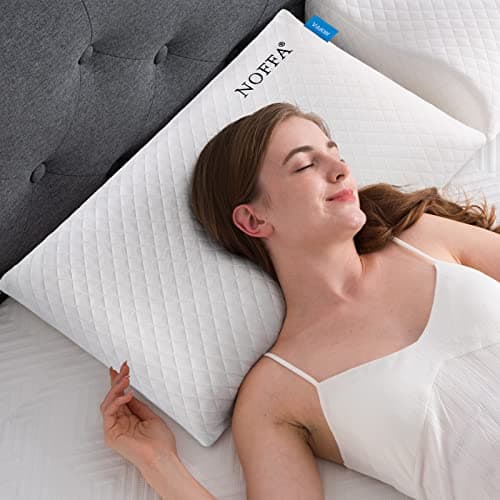NOFFA Thin Pillow for Adults, 6cm Slim Memory Foam Pillow Flat for Sleeping, Low Profile for Kids/Stomach Sleeper, Standard with Washable Cover — view 6