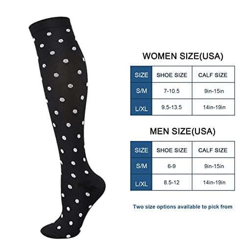 DRESHOW 4 Pairs Compression Socks For Women&Men Circulation Best Support for Athletic Running Cycling Travel — view 5