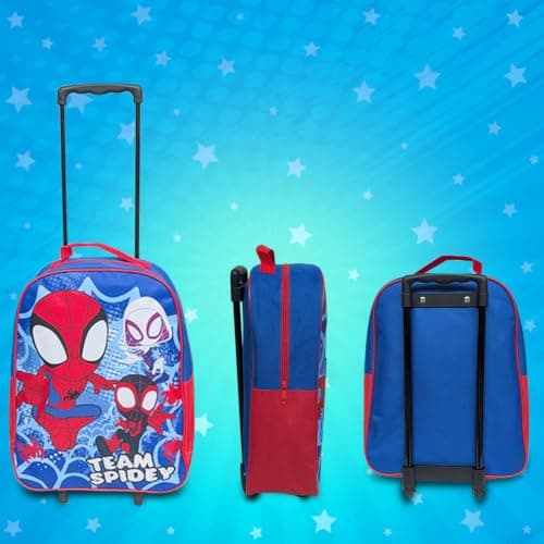 Marvel Spiderman Kids Cabin Bag Suitcase for Boys - Lightweight with Wheels & Telescopic Handle - Ideal for Short Breaks, Holidays, Sleepovers, School Trips (Spiderman) — view 5