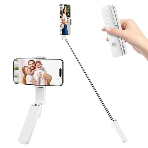 Cloudvalley Mini Selfie Stick, Extendable Pocket Selfie Stick with Remote Control, Lightweight Portable Stand in Hand for Vlog/Video Recording/Live Streaming, White