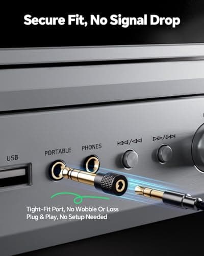 VCELINK 6.35mm Male to 3.5mm Female Headphone Jack Adapter, 1 Pack — view 5