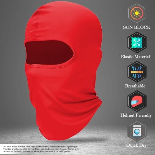 Love My Fashions® Balaclava Ski Face Mask for Men - Lightweight for Snowboarding Motorcycle Cycling Skiing Headwear Wind & UV Protection Unisex Helmet Purple — view 4