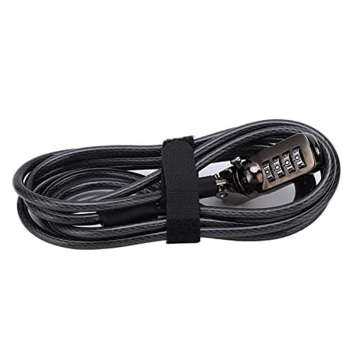 Cocoarm Laptop Security Lock PVC and Metal Combination Cable Lock 1.8m 5.9ft 4 Digit Keyless Code Adjustable Strap for Notebook Projector Desktop Office School — view 5