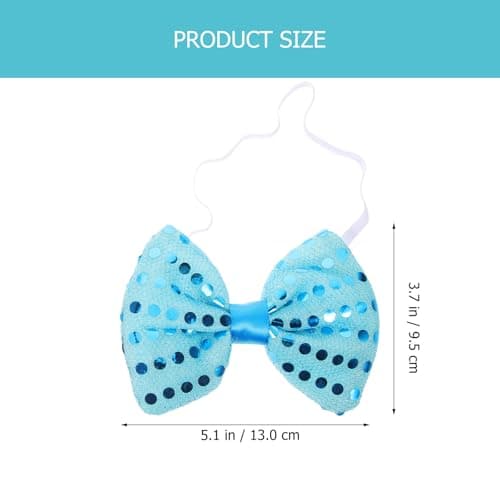 HINTRMENT Flashing LED Bowtie 2pcs Non-woven Fabric with 4 Leds and Battery Pack for Dance Party and Festival Costume Decoration — view 2