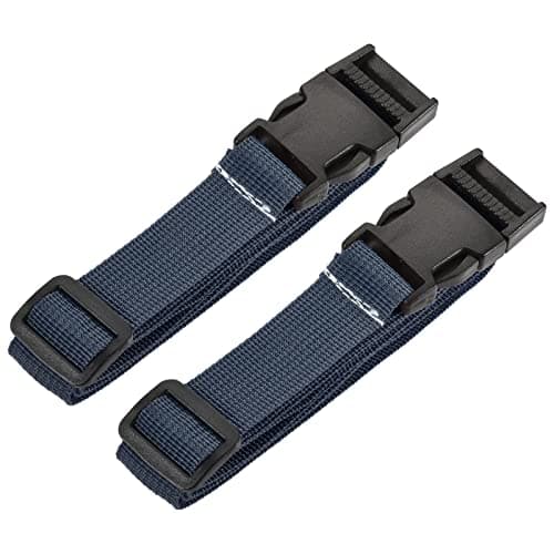 sourcing map Utility Strap with Buckle 1x40 Inch Polyester Quick Release Adjustable Belt for Travel Outdoor Bag Luggage Packing (Navy Blue, Pack of 2)