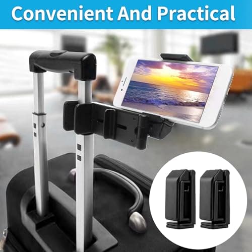 Brilovent Airplane Phone Holder, 2 pcs Foldable Phone Stand for Travel, Adjustable 360° Rotation for Watching and Gaming, Compatible with 4.7-6.9 inch Devices — view 5