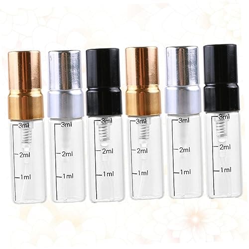 Glass Spray Bottles 3ml 6 Pack Mini Refillable with Scale for Makeup Travel — view 3